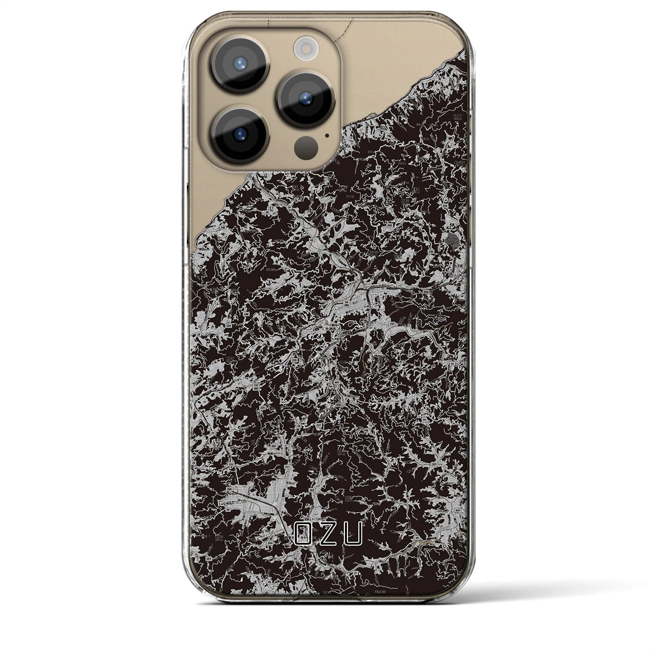 【大洲(愛媛県)】地図柄iPhoneケース(クリアタイプ)