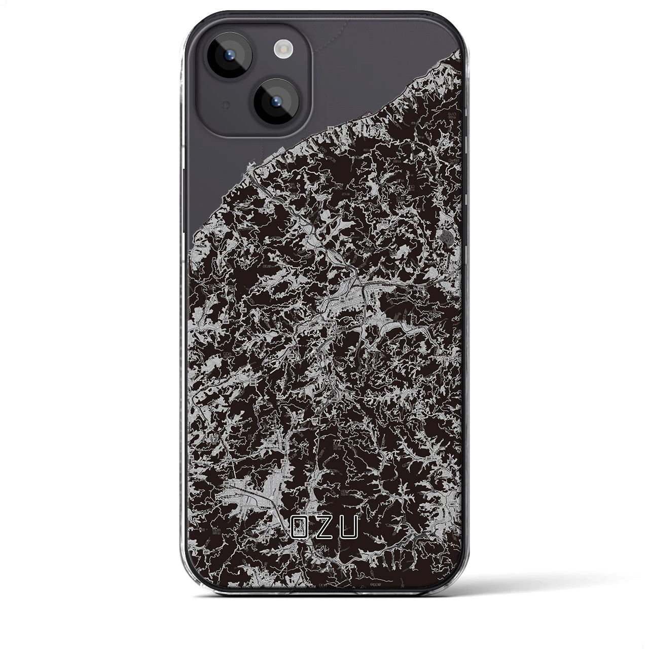 【大洲(愛媛県)】地図柄iPhoneケース(クリアタイプ)