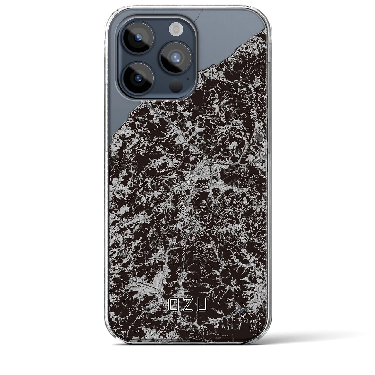 【大洲(愛媛県)】地図柄iPhoneケース(クリアタイプ)