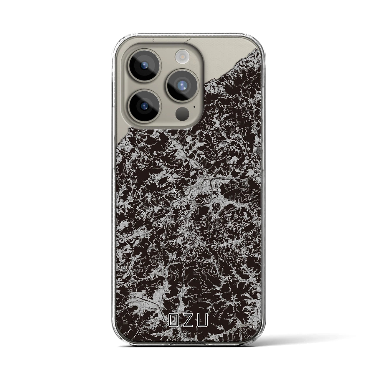 【大洲(愛媛県)】地図柄iPhoneケース(クリアタイプ)