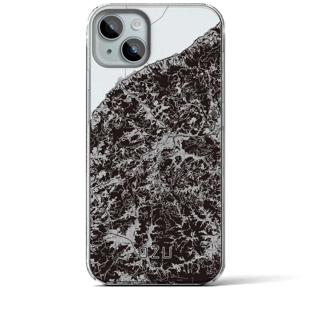 【大洲(愛媛県)】地図柄iPhoneケース(クリアタイプ)