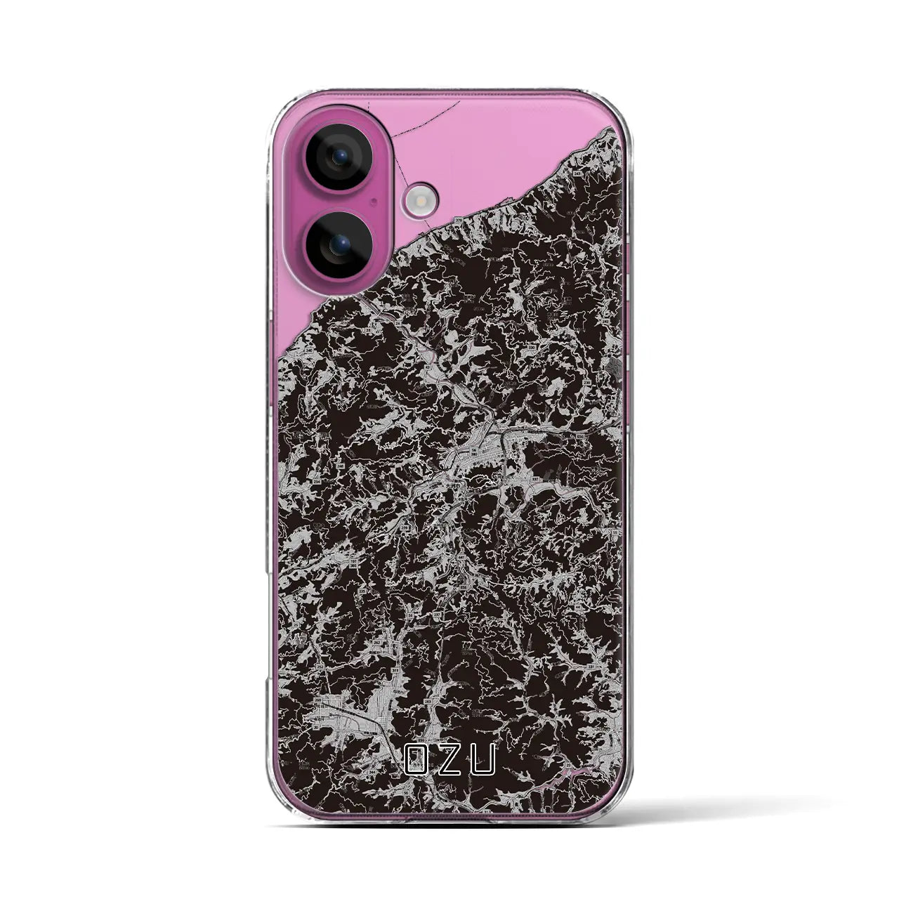 【大洲(愛媛県)】地図柄iPhoneケース(クリアタイプ)