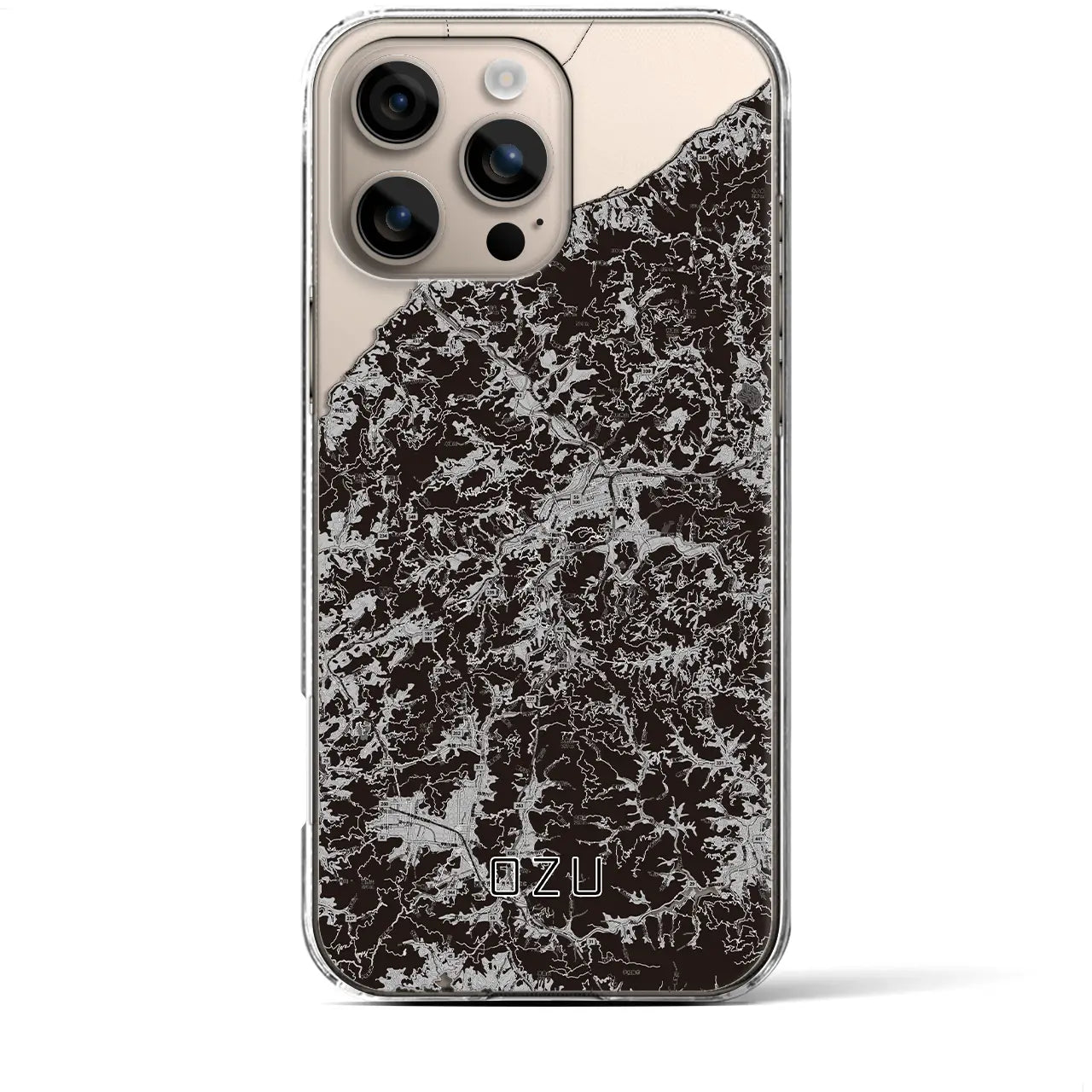 【大洲(愛媛県)】地図柄iPhoneケース(クリアタイプ)