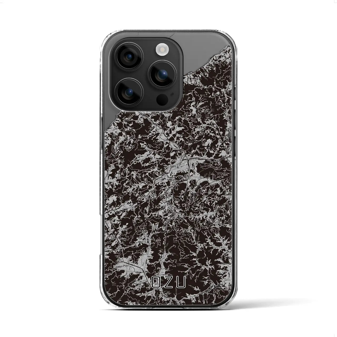 【大洲(愛媛県)】地図柄iPhoneケース(クリアタイプ)