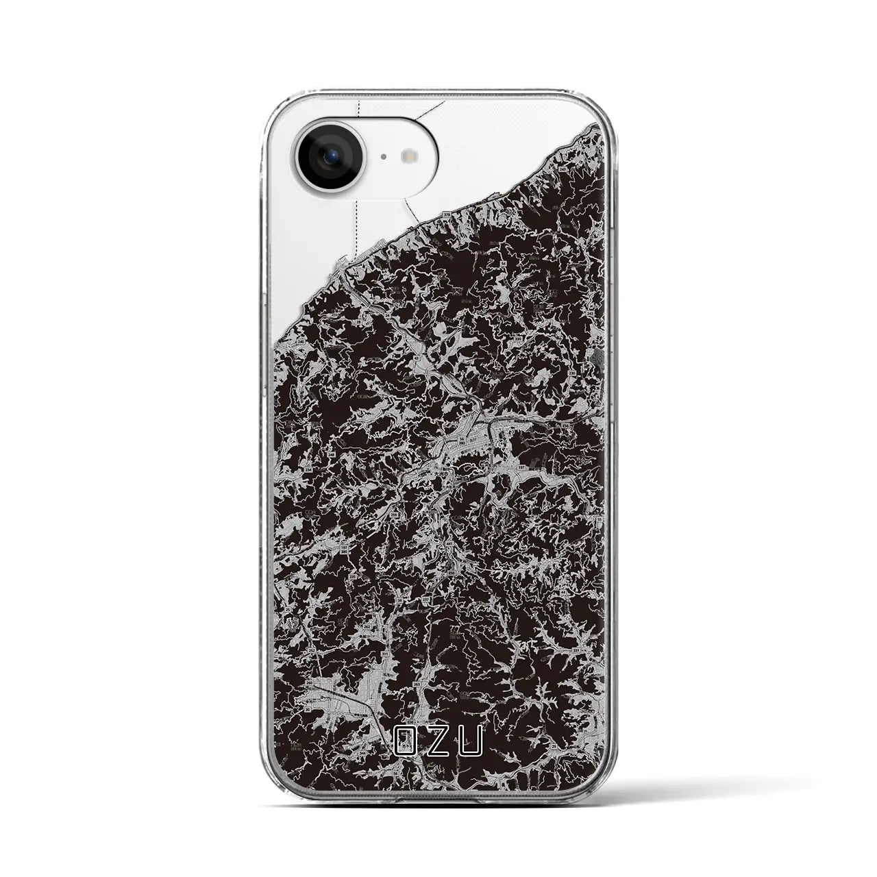 【大洲(愛媛県)】地図柄iPhoneケース(クリアタイプ)