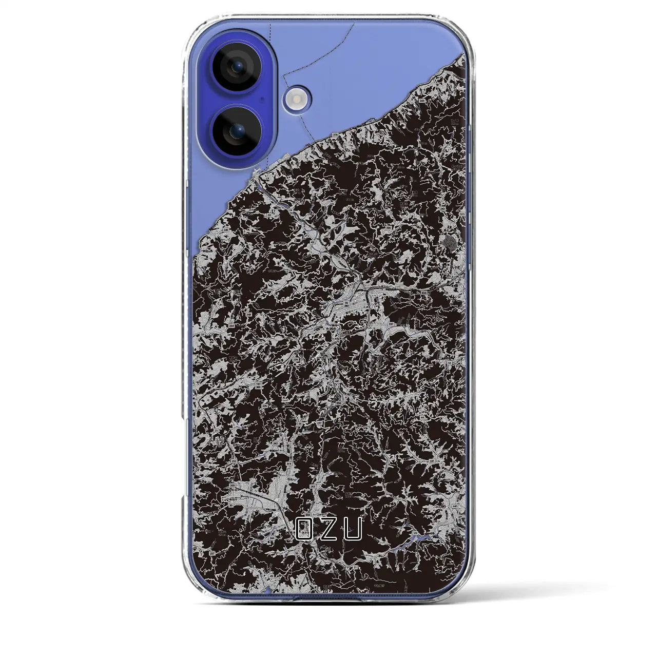 【大洲(愛媛県)】地図柄iPhoneケース(クリアタイプ)