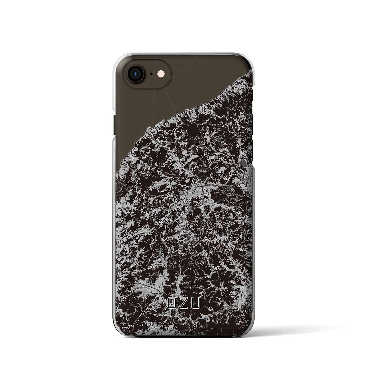 【大洲(愛媛県)】地図柄iPhoneケース(クリアタイプ)