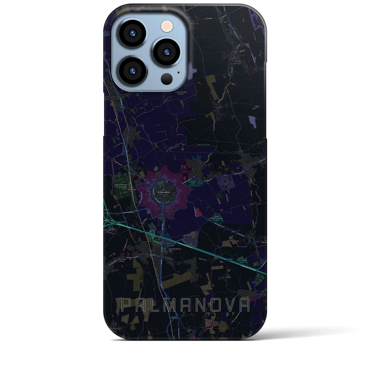 【パルマノーヴァ(イタリア)】地図柄iPhoneケース(バックカバータイプ)