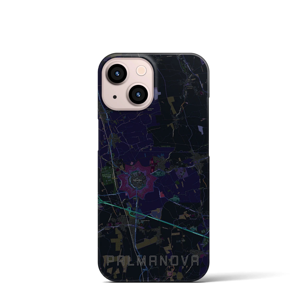 【パルマノーヴァ(イタリア)】地図柄iPhoneケース(バックカバータイプ)