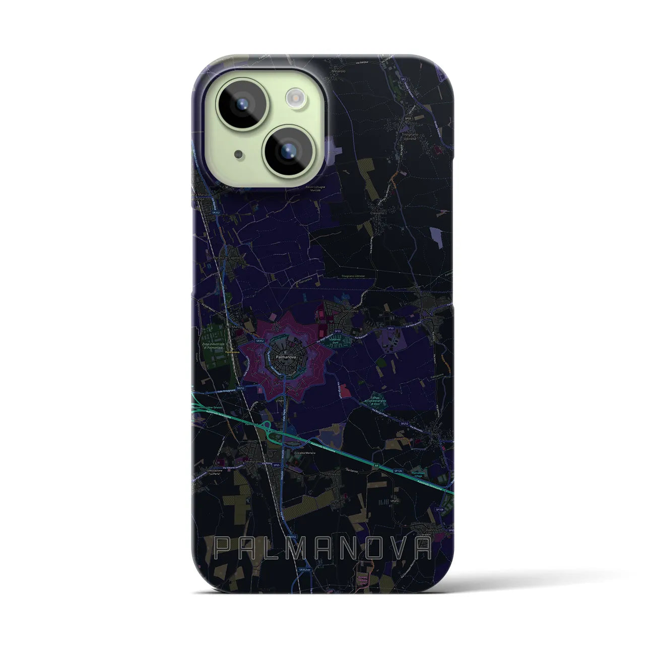 【パルマノーヴァ(イタリア)】地図柄iPhoneケース(バックカバータイプ)