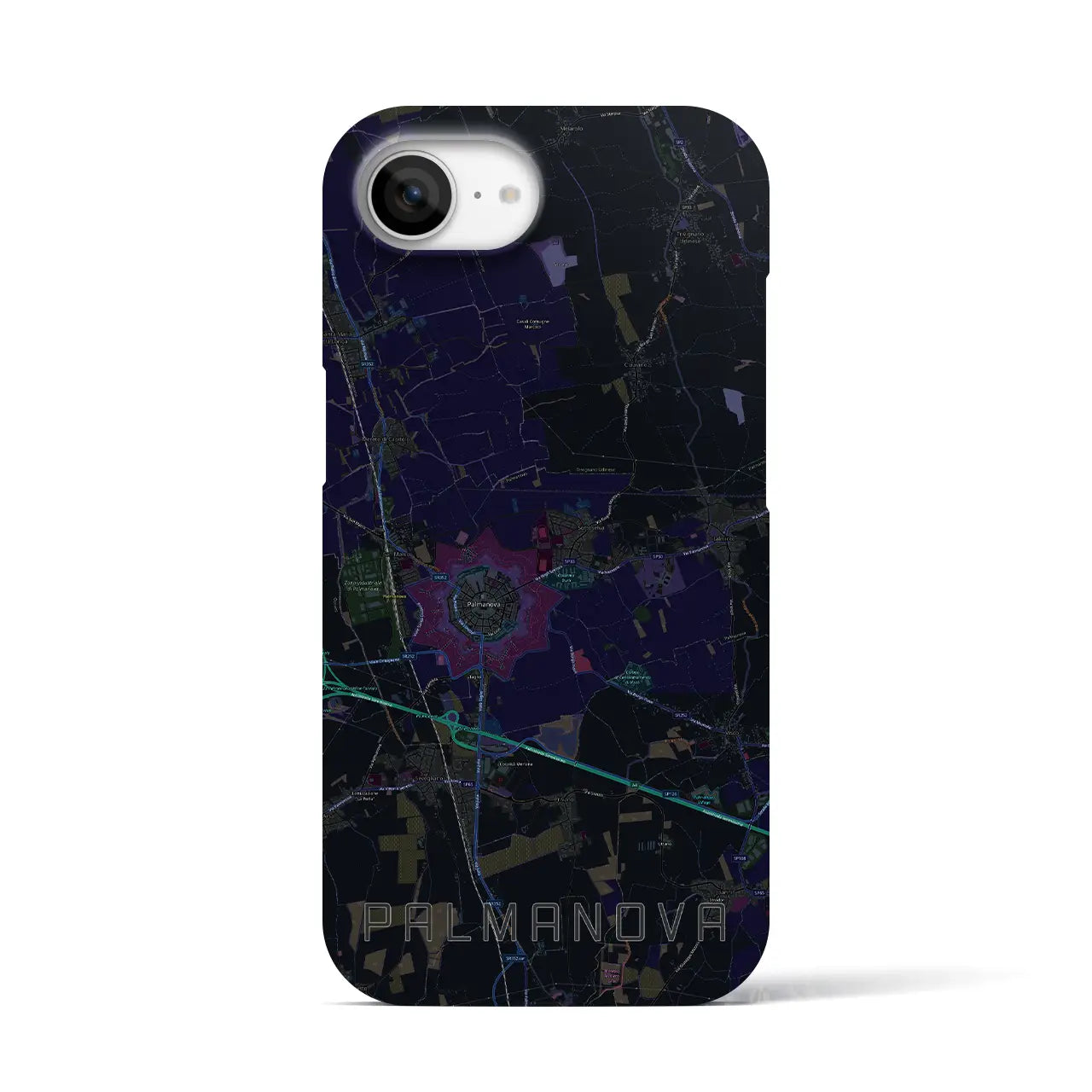 【パルマノーヴァ(イタリア)】地図柄iPhoneケース(バックカバータイプ)
