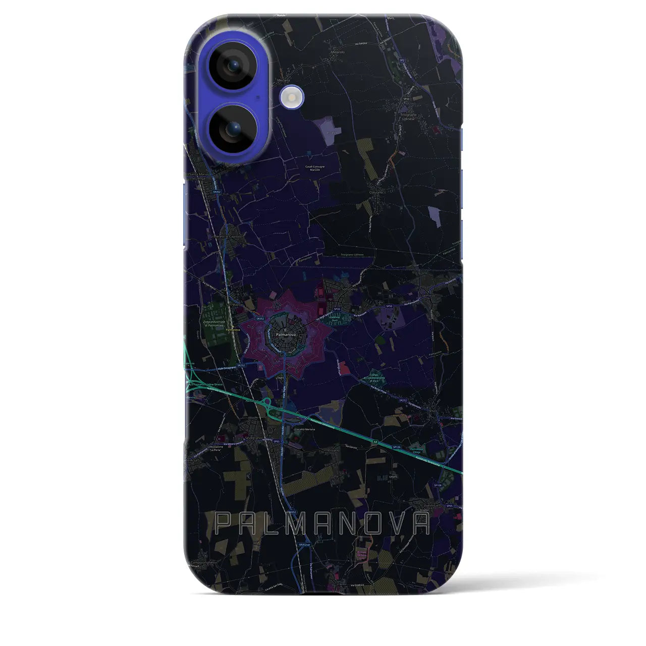 【パルマノーヴァ(イタリア)】地図柄iPhoneケース(バックカバータイプ)