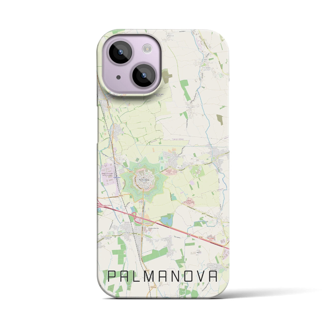 【パルマノーヴァ(イタリア)】地図柄iPhoneケース(バックカバータイプ)