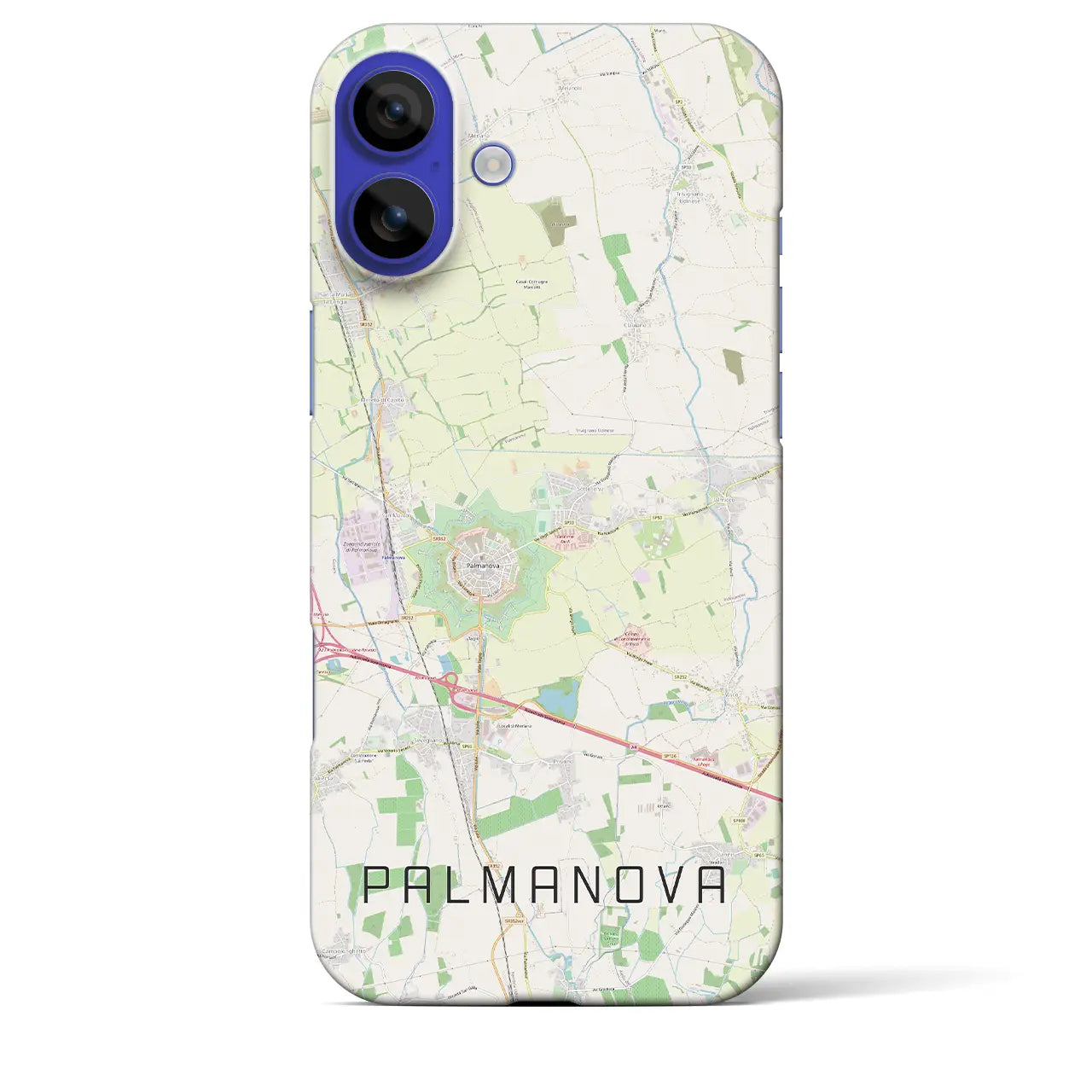 【パルマノーヴァ(イタリア)】地図柄iPhoneケース(バックカバータイプ)ナチュラル・iPhone 16 Pro Max 用