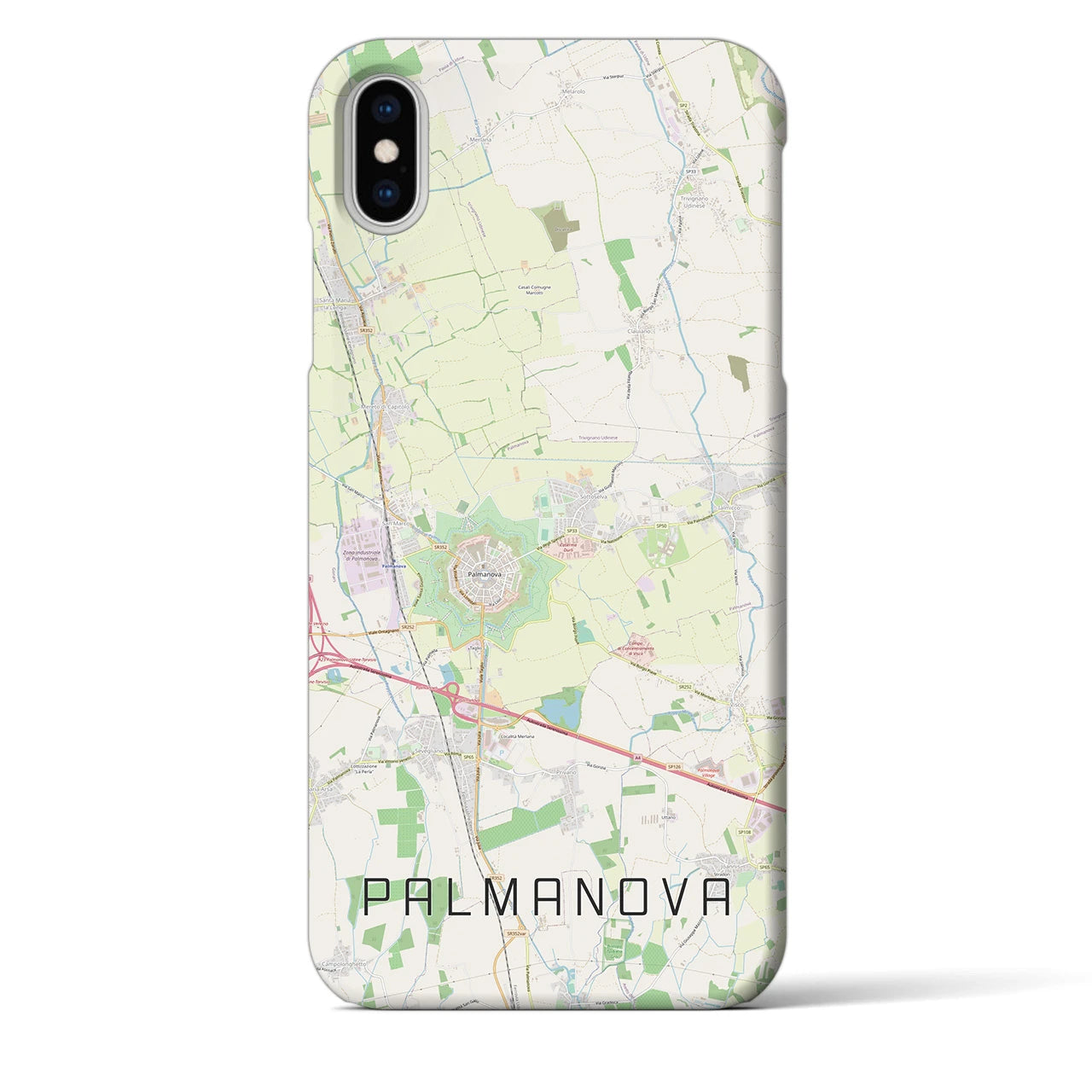 【パルマノーヴァ(イタリア)】地図柄iPhoneケース(バックカバータイプ)