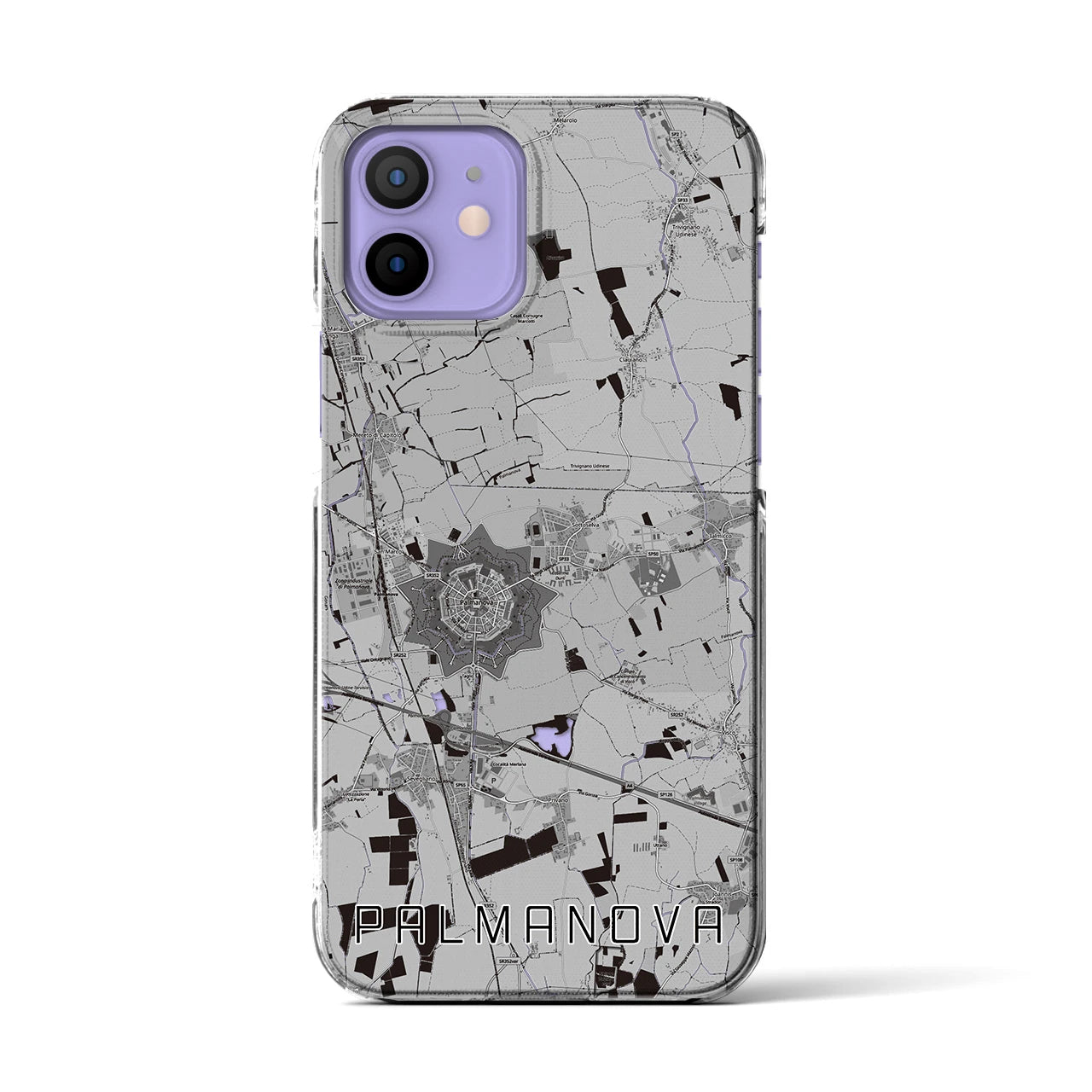 【パルマノーヴァ(イタリア)】地図柄iPhoneケース(クリアタイプ)