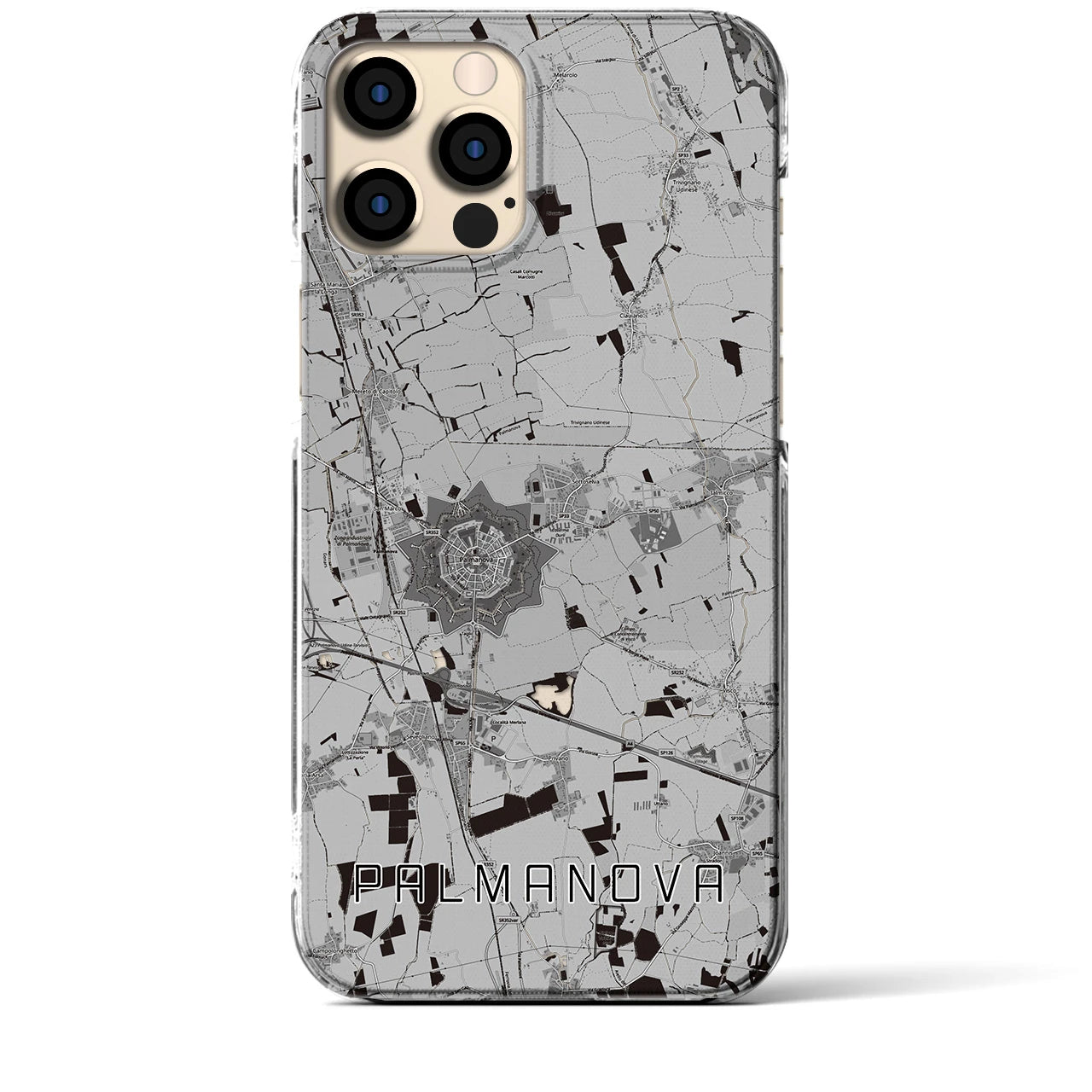 【パルマノーヴァ(イタリア)】地図柄iPhoneケース(クリアタイプ)