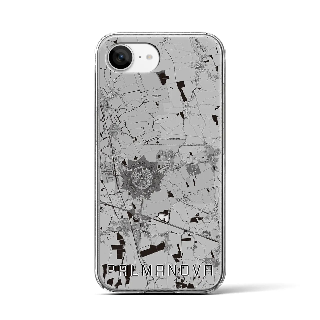 【パルマノーヴァ(イタリア)】地図柄iPhoneケース(クリアタイプ)