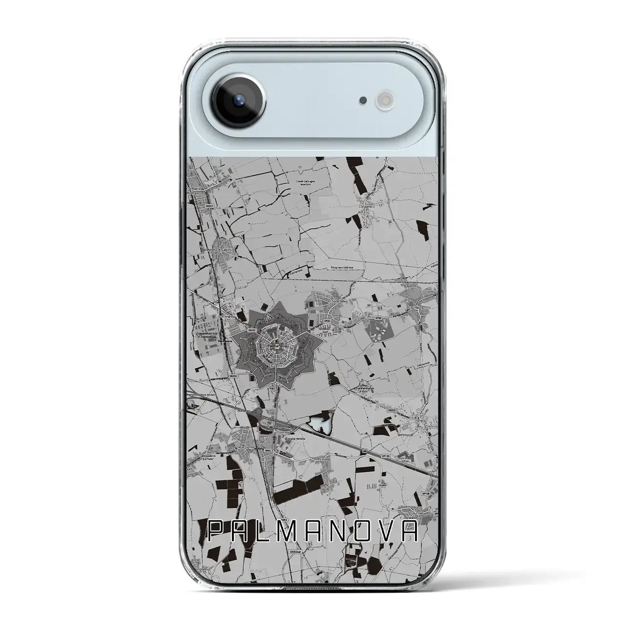 【パルマノーヴァ(イタリア)】地図柄iPhoneケース(クリアタイプ)