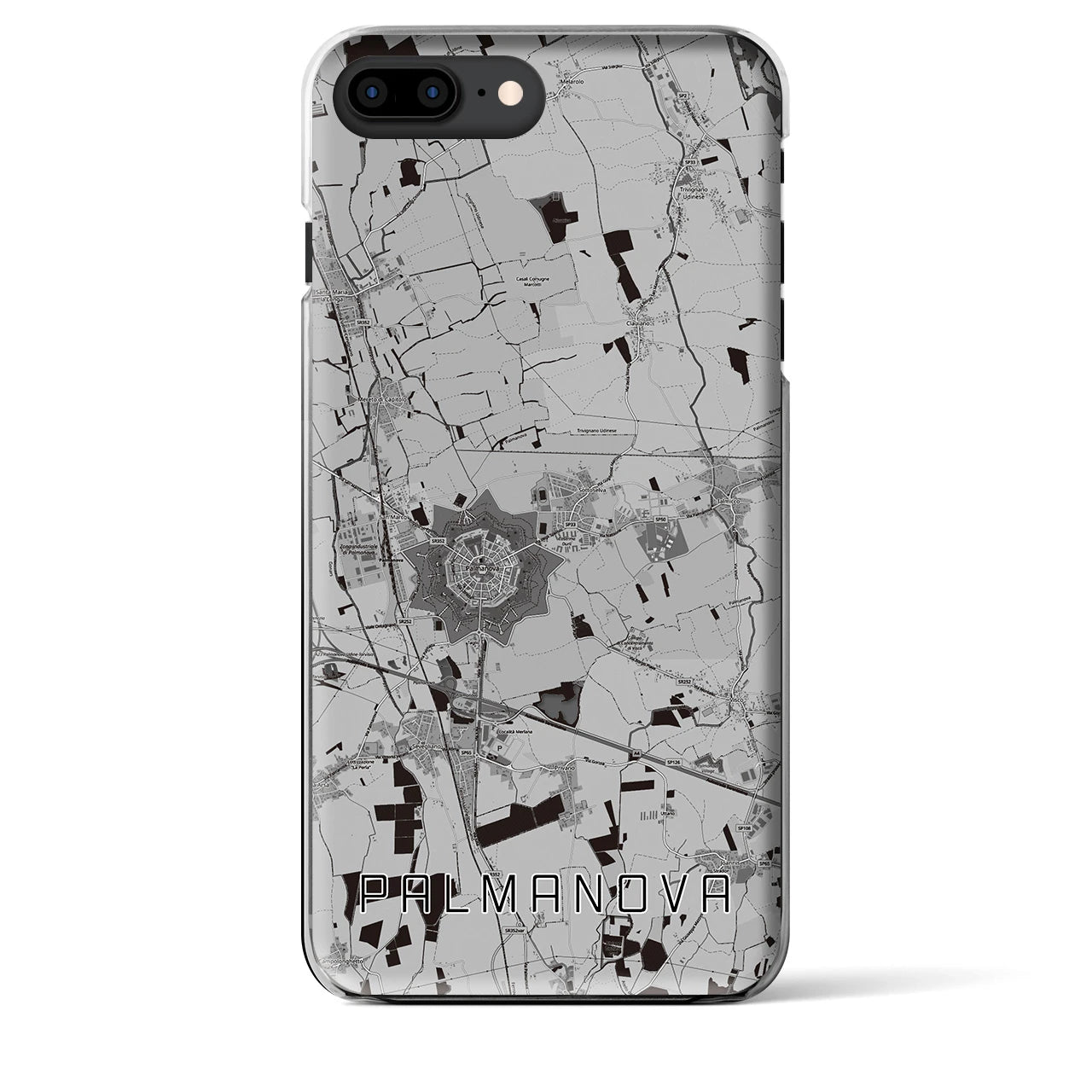 【パルマノーヴァ(イタリア)】地図柄iPhoneケース(クリアタイプ)
