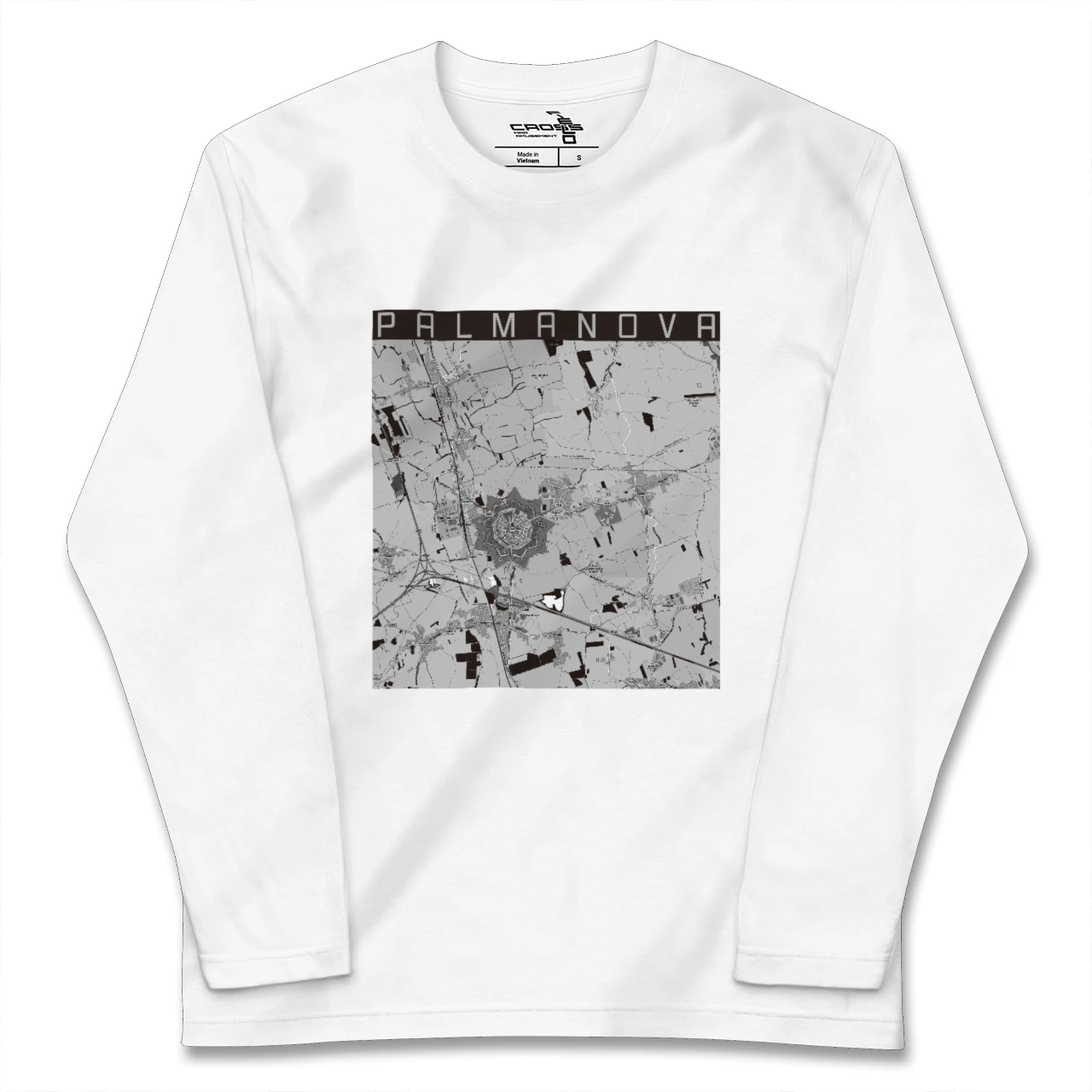 【パルマノーヴァ(イタリア)】地図柄ロングスリーブTシャツ