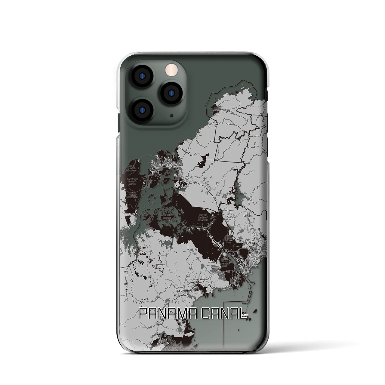 【パナマ運河(パナマ)】地図柄iPhoneケース(クリアタイプ)