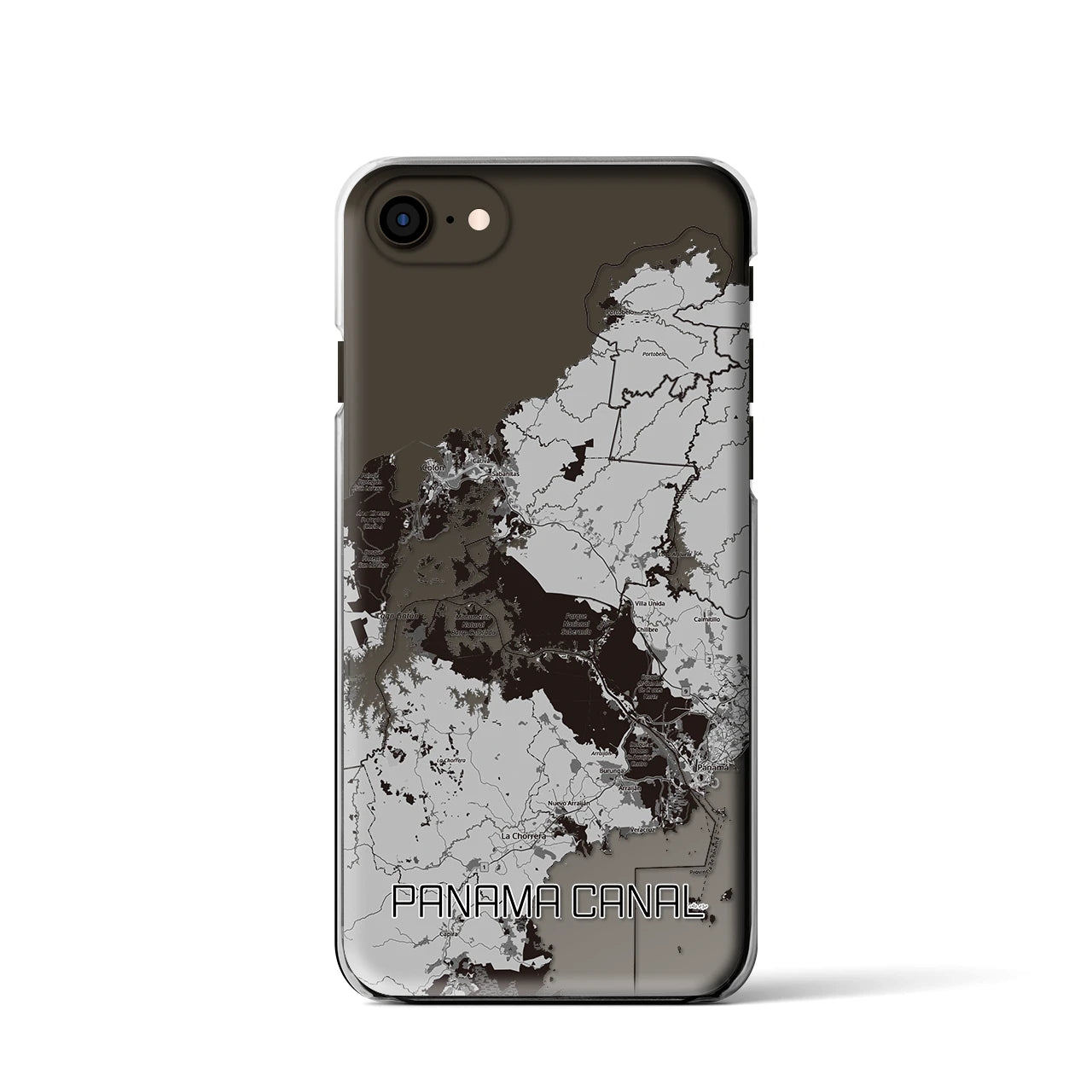 【パナマ運河(パナマ)】地図柄iPhoneケース(クリアタイプ)