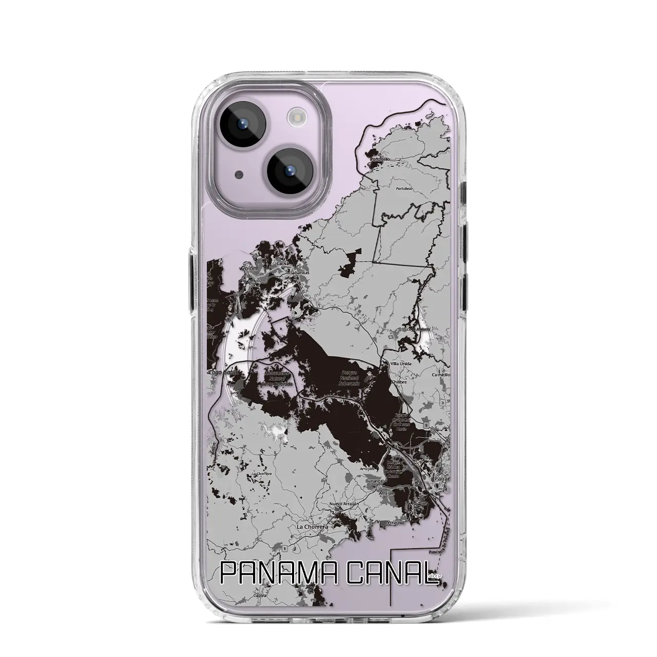 【パナマ運河(パナマ)】地図柄iPhoneケース(MagSafeタイプ)