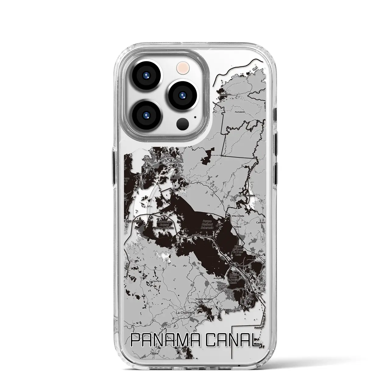 【パナマ運河(パナマ)】地図柄iPhoneケース(MagSafeタイプ)