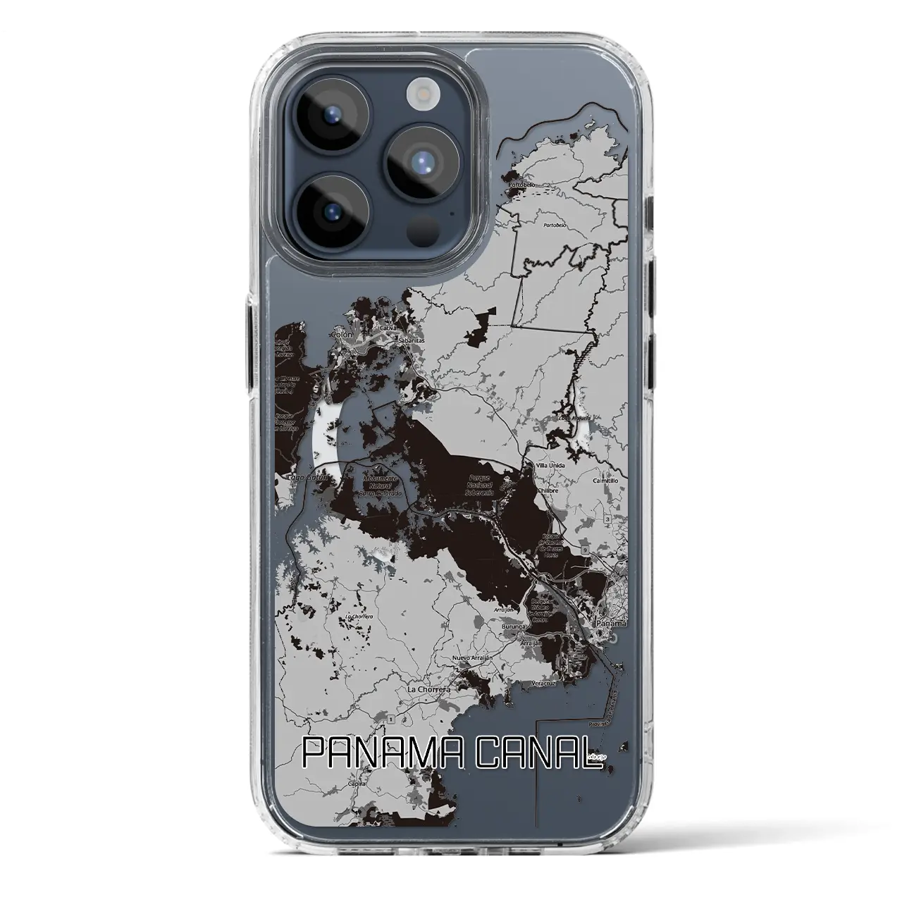 【パナマ運河(パナマ)】地図柄iPhoneケース(MagSafeタイプ)