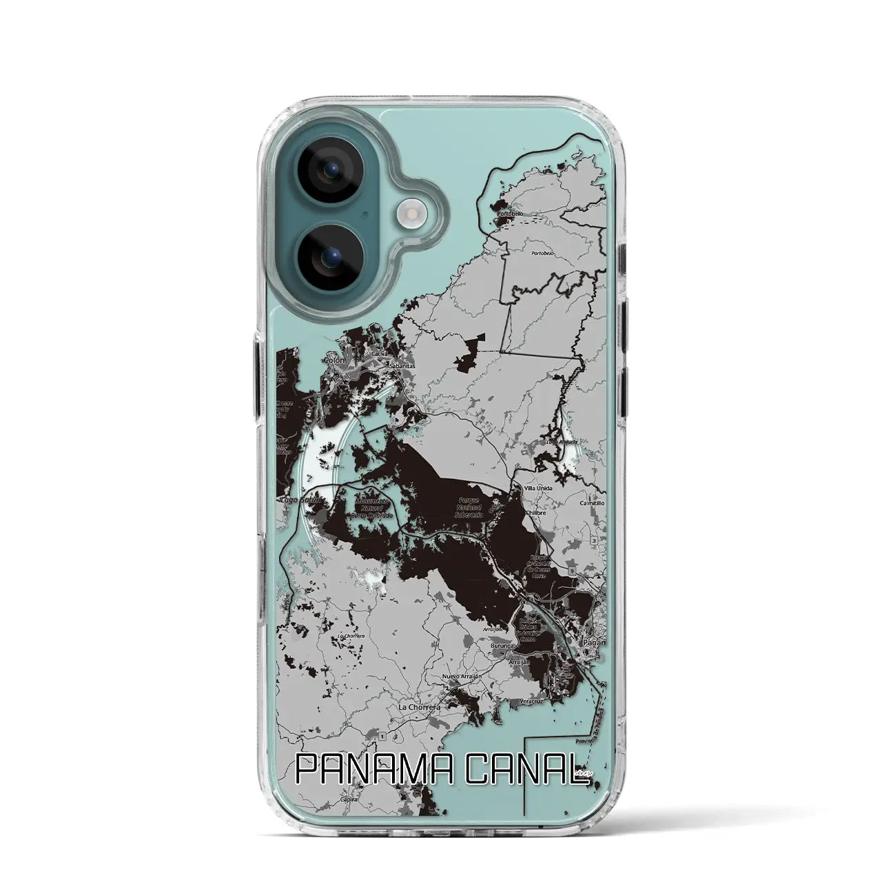 【パナマ運河(パナマ)】地図柄iPhoneケース(MagSafeタイプ)