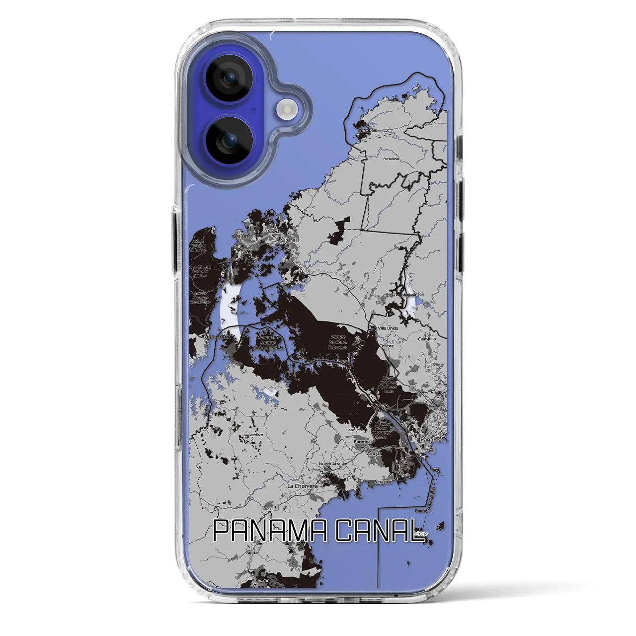 【パナマ運河(パナマ)】地図柄iPhoneケース(MagSafeタイプ)