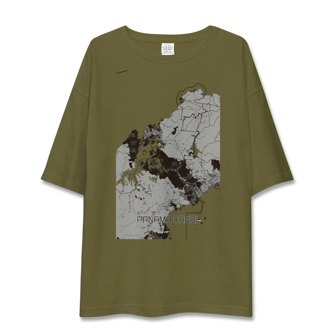 【パナマ運河(パナマ)】地図柄ビッグシルエットTシャツ