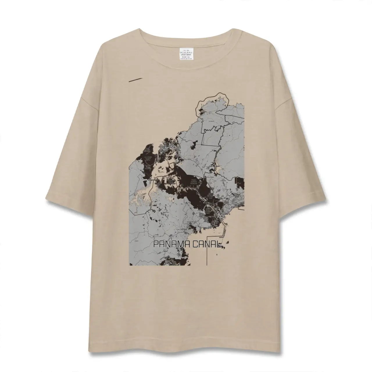 【パナマ運河(パナマ)】地図柄ビッグシルエットTシャツ