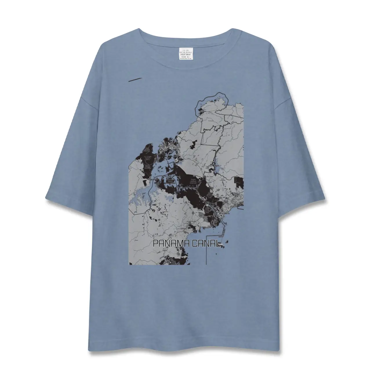 【パナマ運河(パナマ)】地図柄ビッグシルエットTシャツ