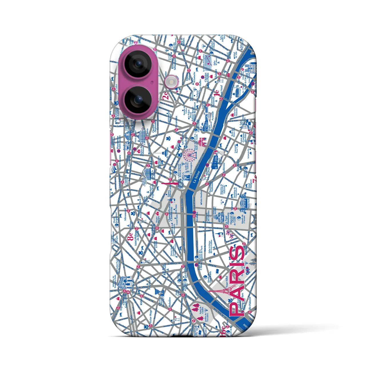 【パリ】イラストマップiPhoneケース(バックカバータイプ)