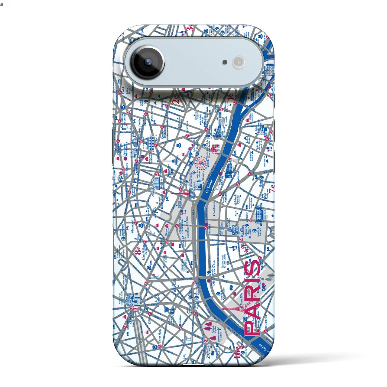 【パリ】イラストマップiPhoneケース(バックカバータイプ)