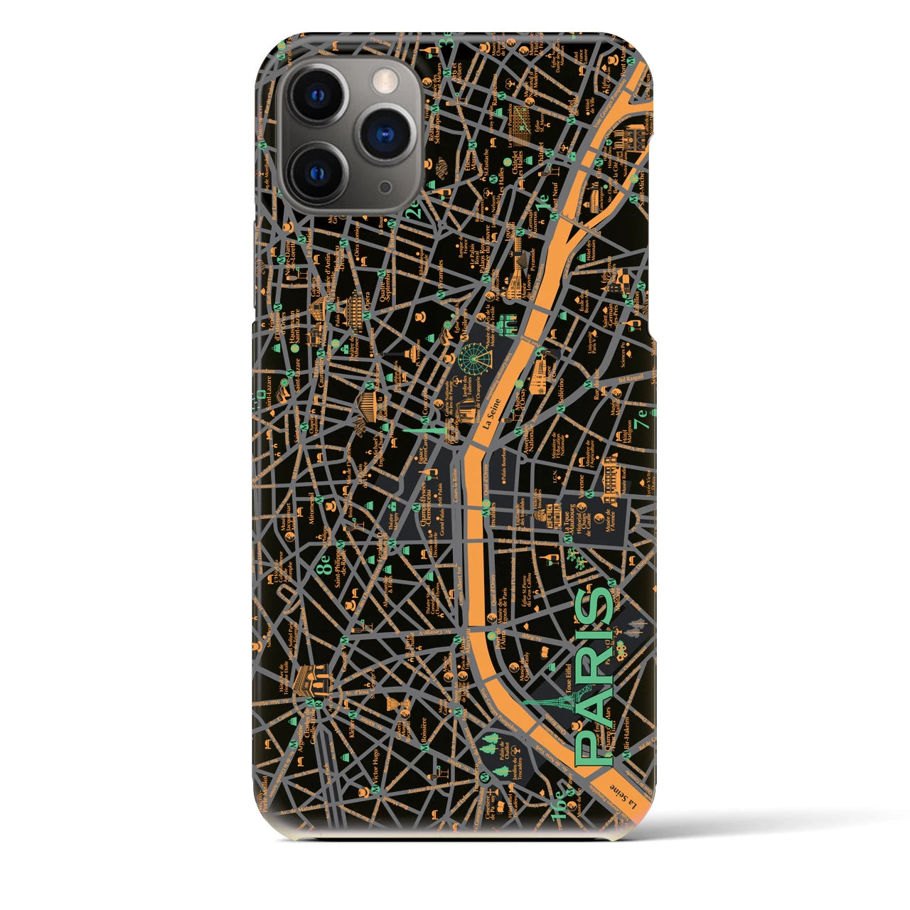 【パリ】イラストマップiPhoneケース(バックカバータイプ)