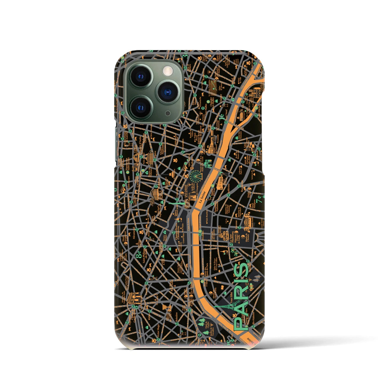 【パリ】イラストマップiPhoneケース(バックカバータイプ)