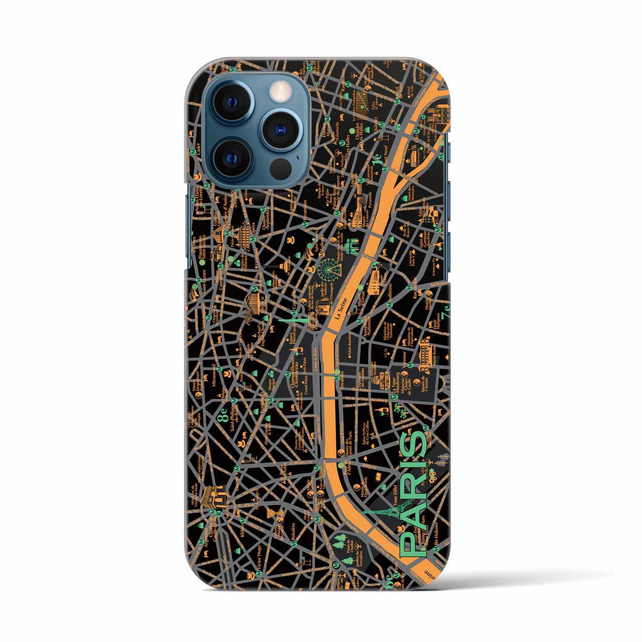 【パリ】イラストマップiPhoneケース(バックカバータイプ)