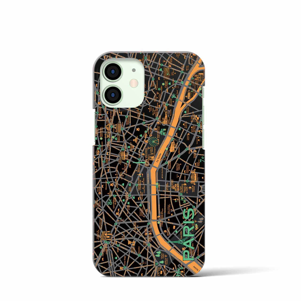 【パリ】イラストマップiPhoneケース(バックカバータイプ)