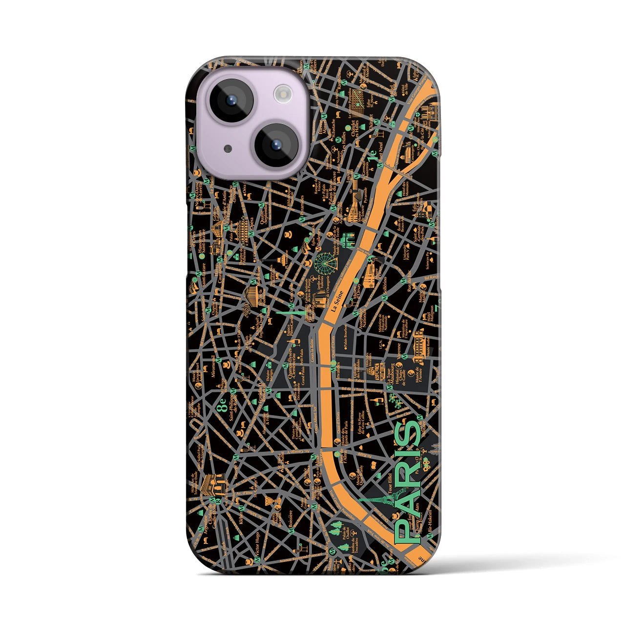 【パリ】イラストマップiPhoneケース(バックカバータイプ)