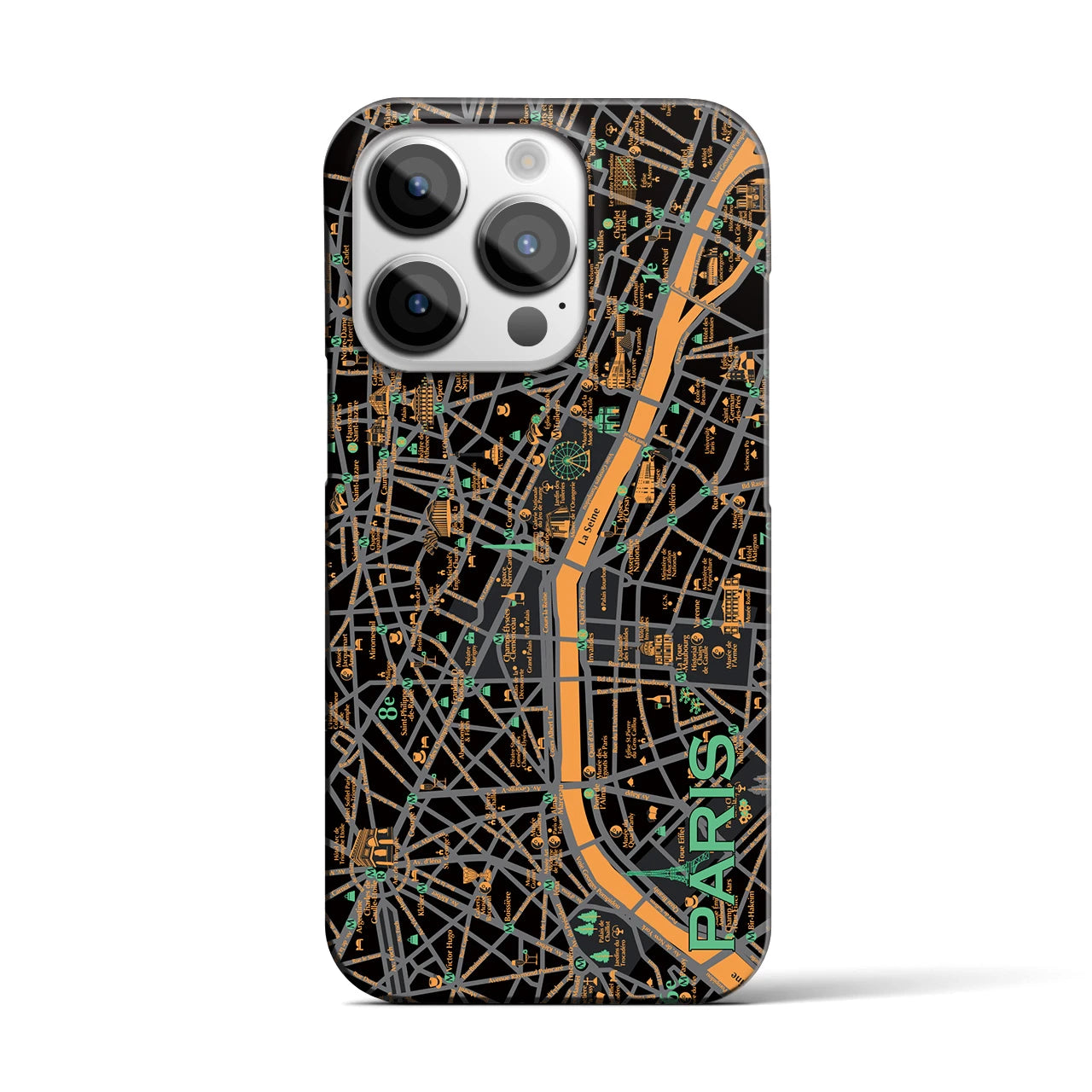 【パリ】イラストマップiPhoneケース(バックカバータイプ)