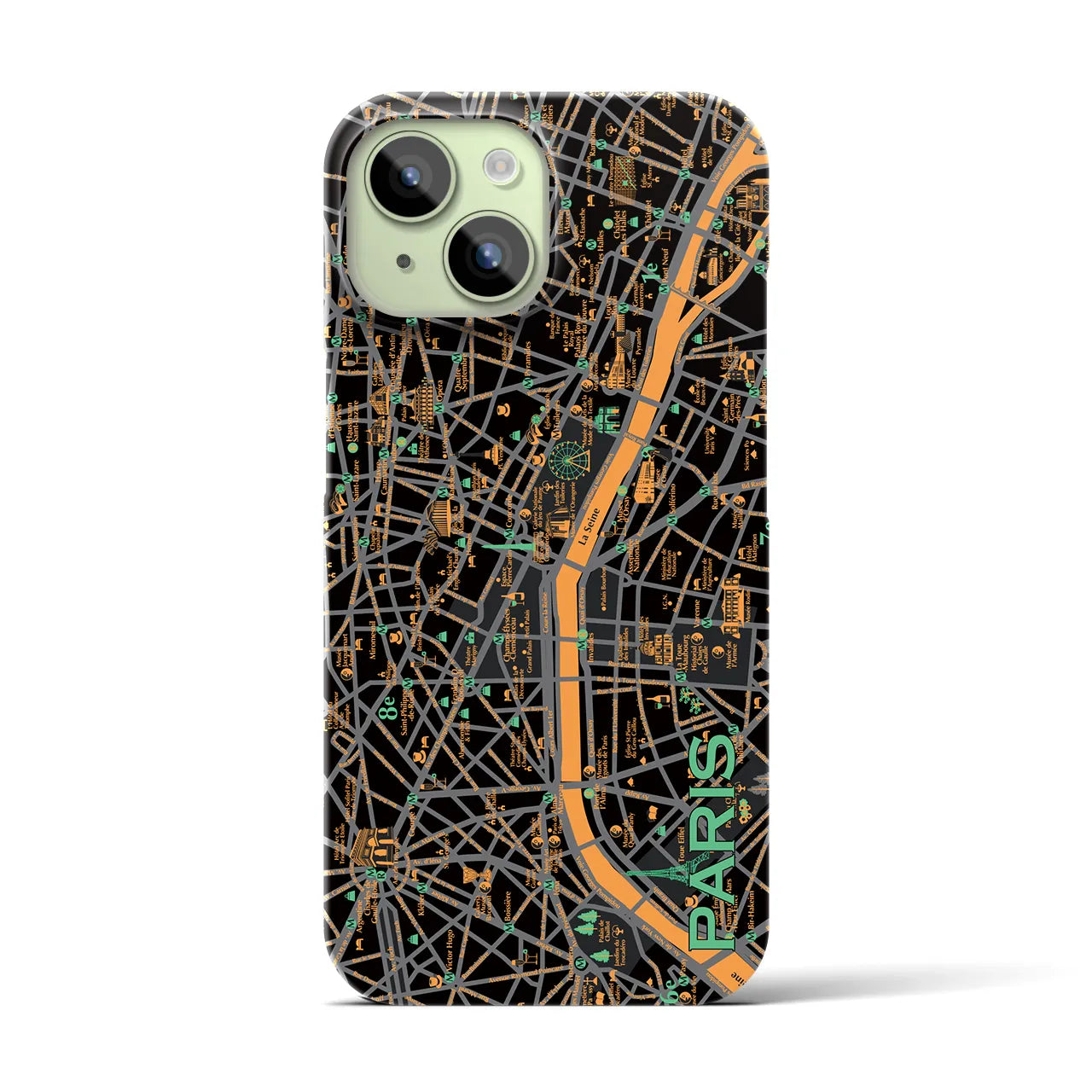 【パリ】イラストマップiPhoneケース(バックカバータイプ)