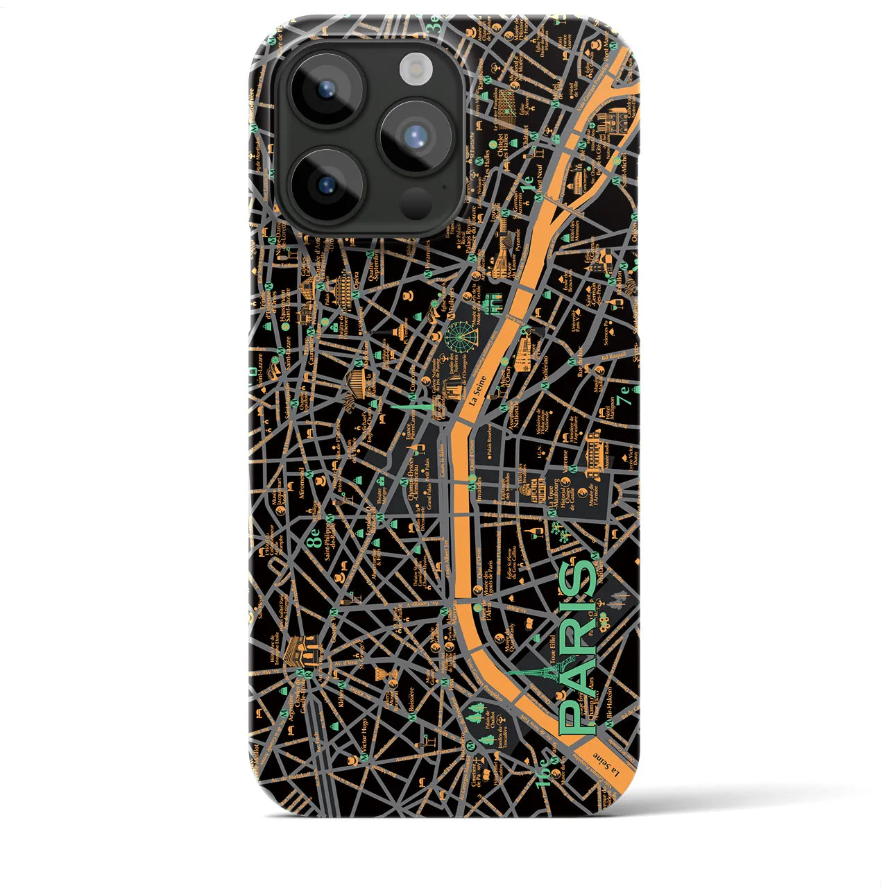 【パリ】イラストマップiPhoneケース(バックカバータイプ)