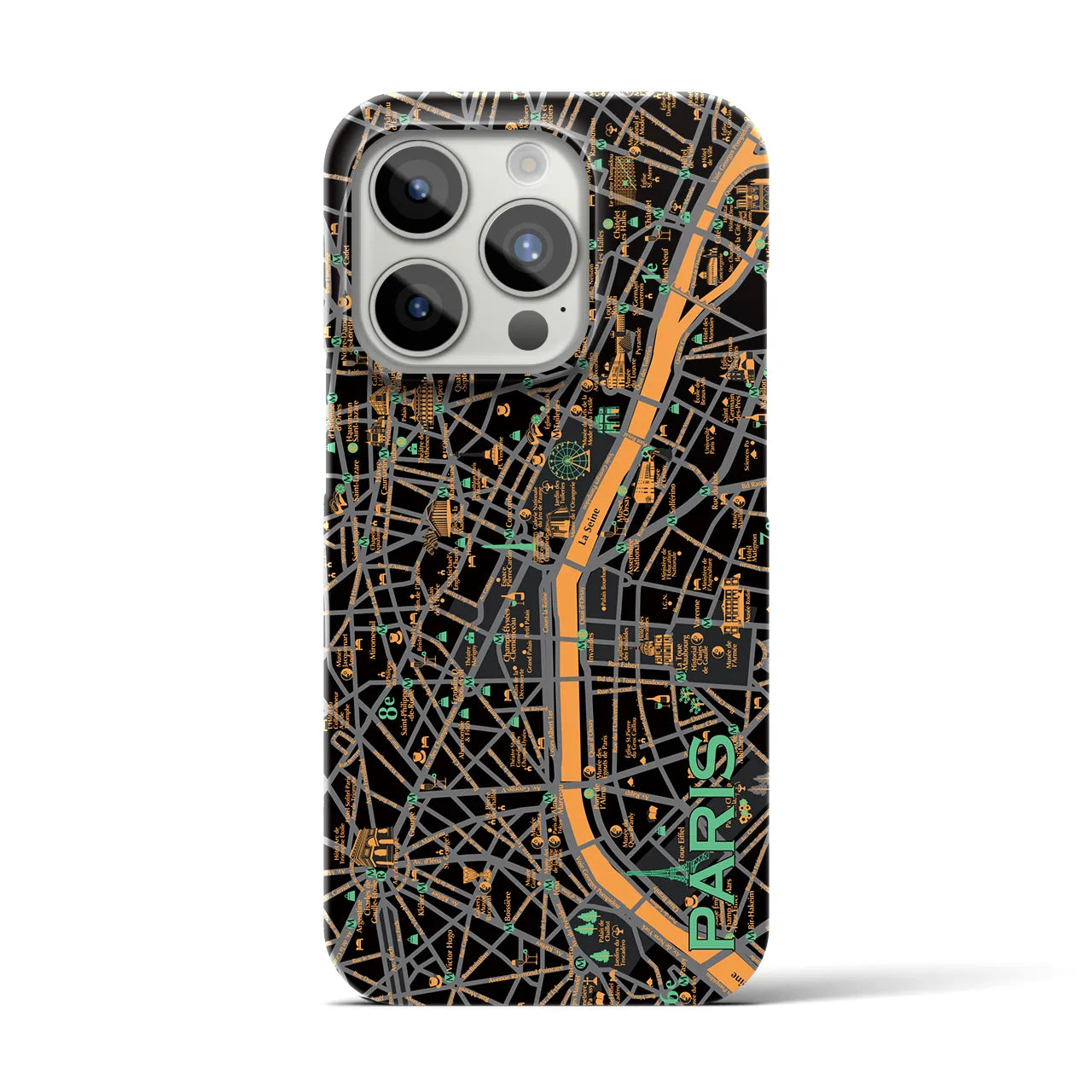 【パリ】イラストマップiPhoneケース(バックカバータイプ)