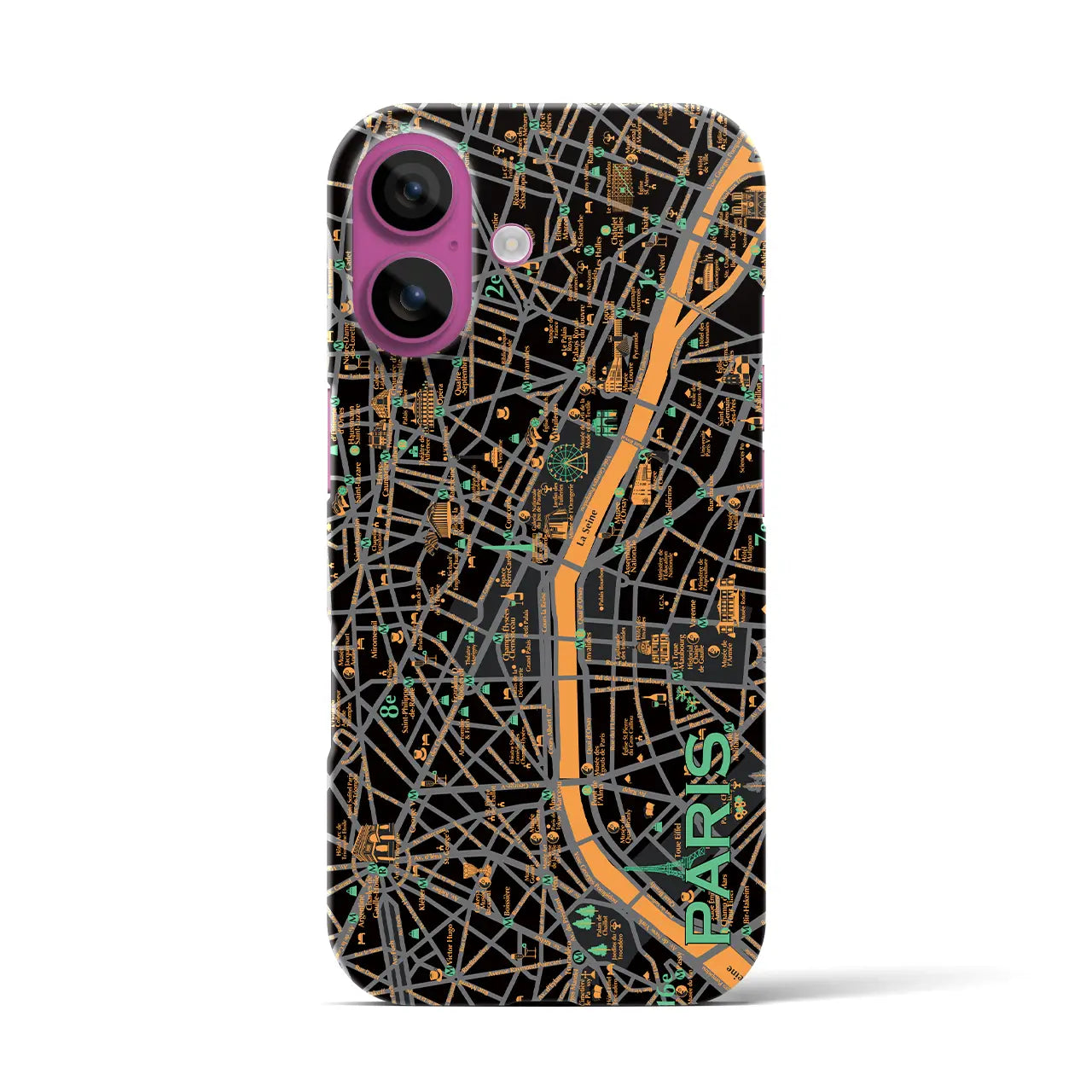 【パリ】イラストマップiPhoneケース(バックカバータイプ)