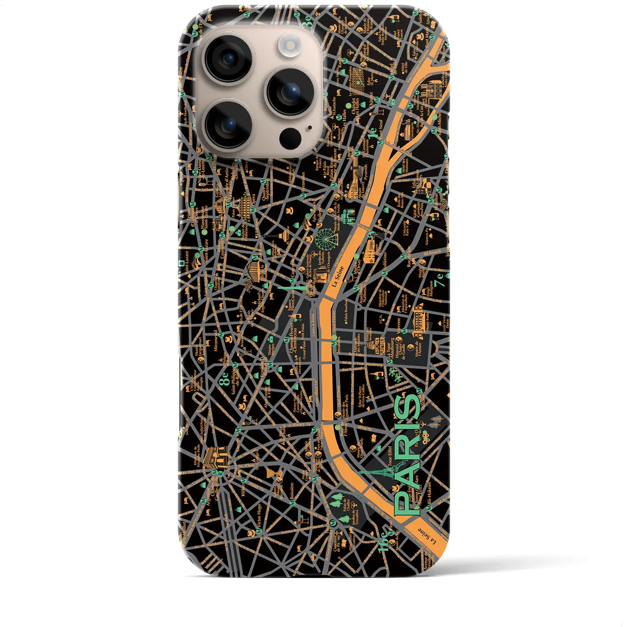 【パリ】イラストマップiPhoneケース(バックカバータイプ)