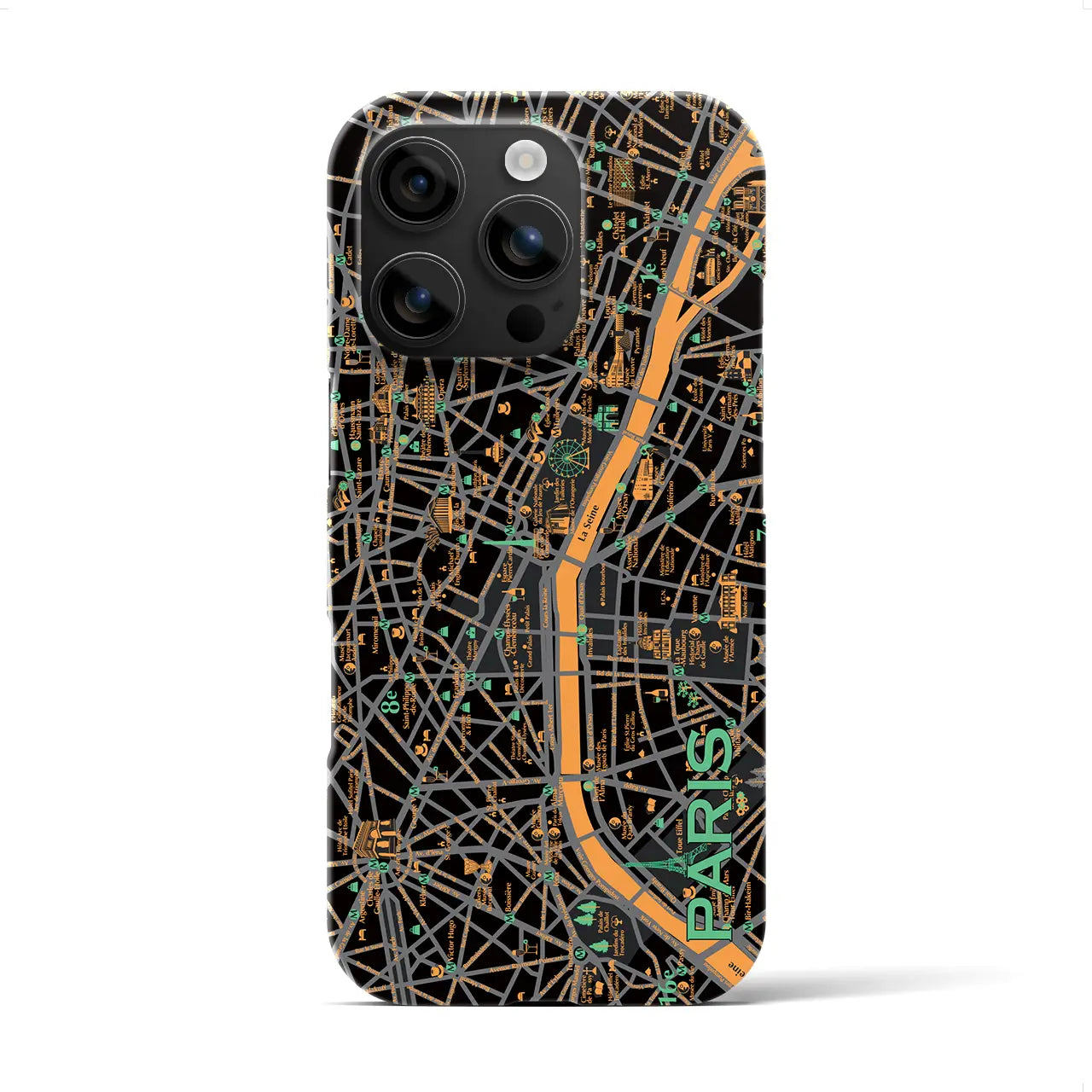 【パリ】イラストマップiPhoneケース(バックカバータイプ)