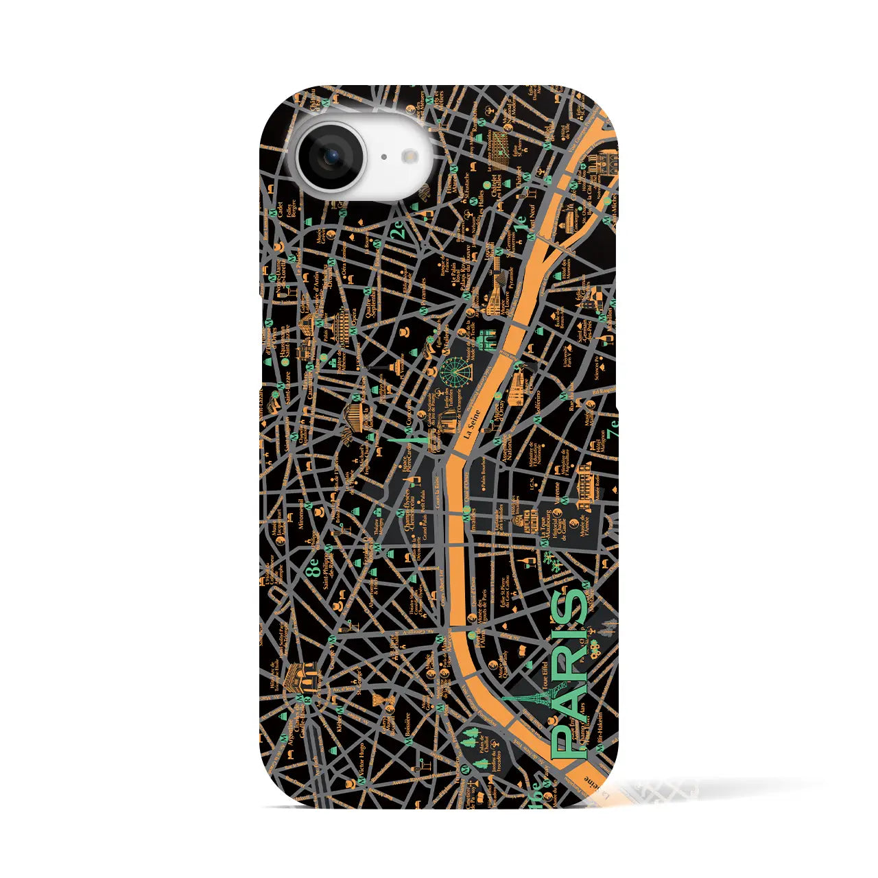 【パリ】イラストマップiPhoneケース(バックカバータイプ)